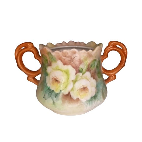 Vintage Hand Painted Yellow Roses Tea Set - Tea Pot, Creamer, Sugar Bowl… - Picture 9 of 16